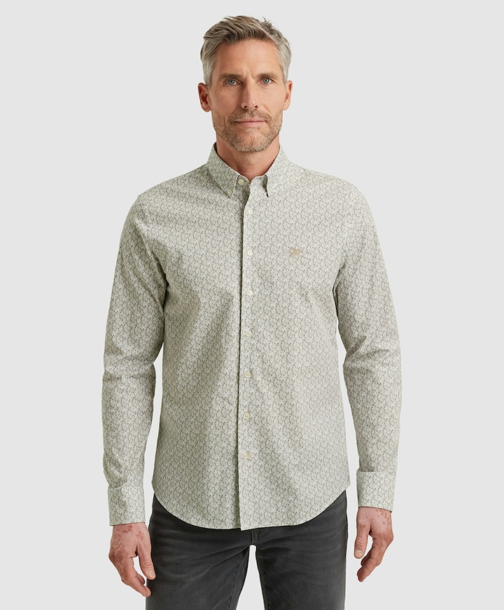 Heren overhemd lange mouw wit