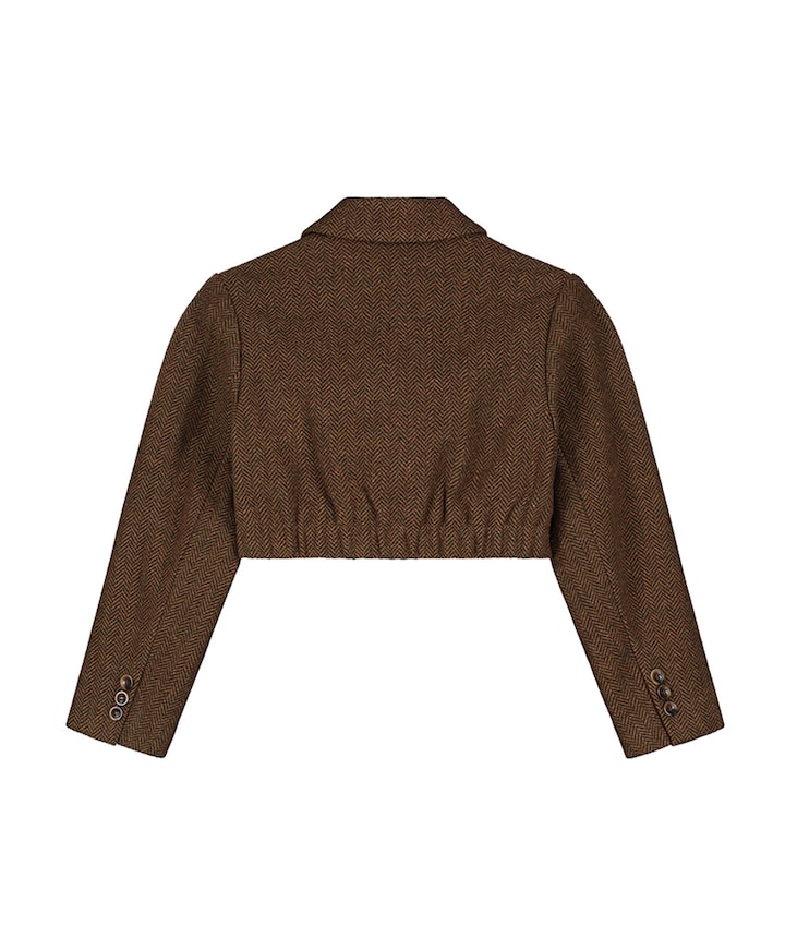 Meisjes blazer bruin