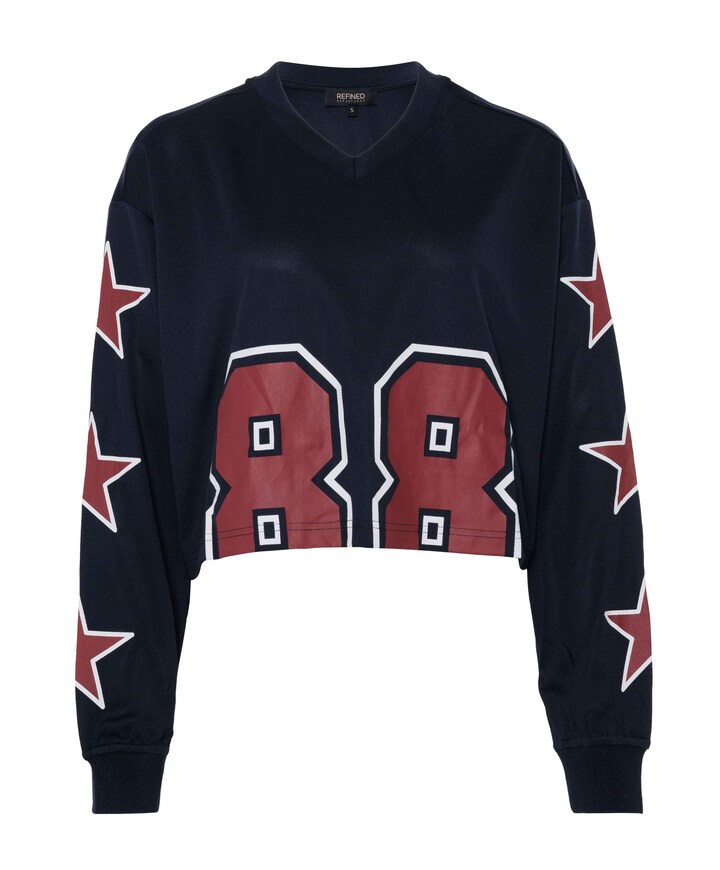 Dames longsleeve blauw
