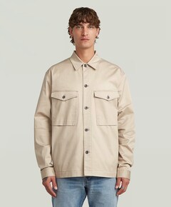 Heren overshirt beige