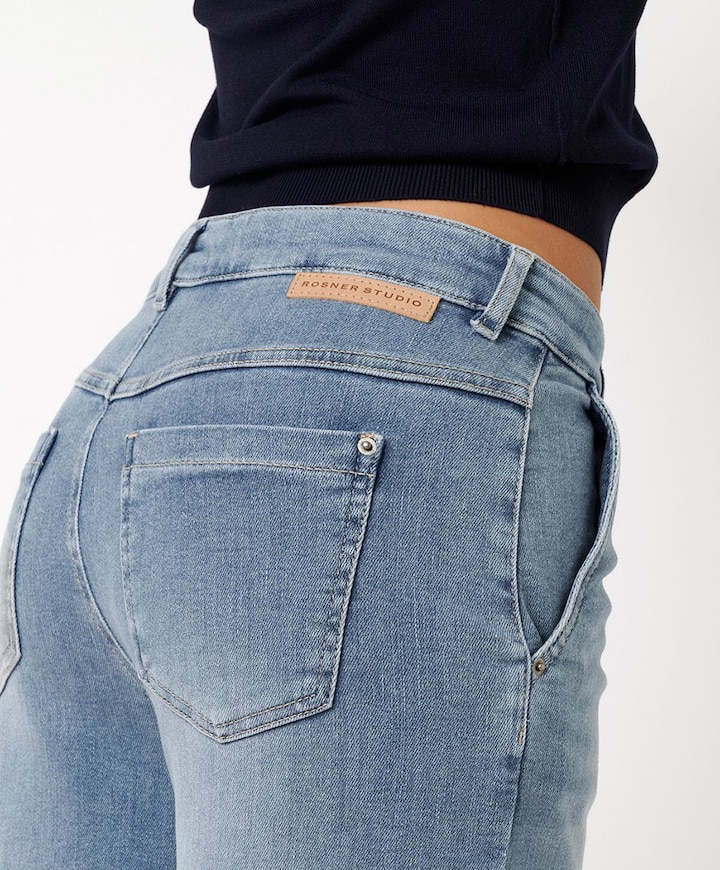 Audrey Wide Leg dames jeans blauw