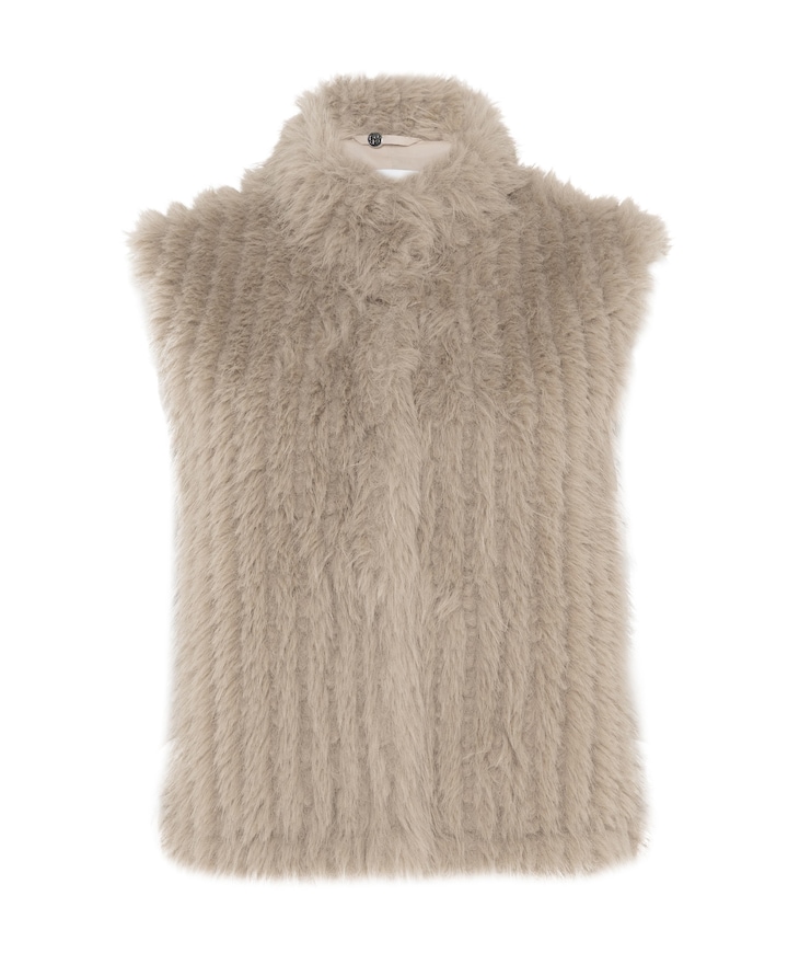 Dames gilet beige
