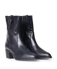 dames enkellaarzen blauw