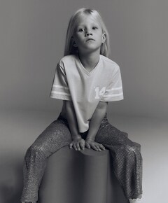 Meisjes t-shirt zilver