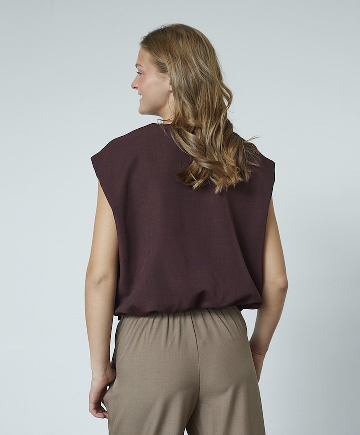 Dames gilet bordeaux