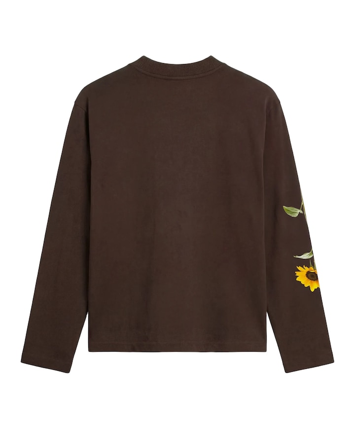 Heren longsleeve bruin