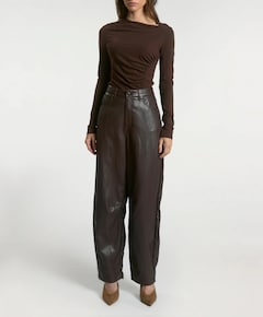 Dames longsleeve bruin