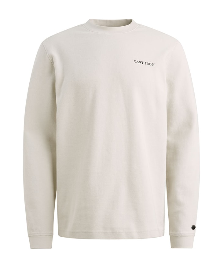 Heren longsleeve beige