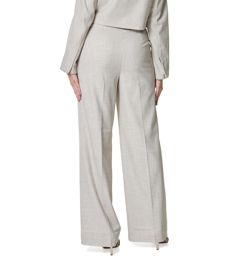 Pateete dames broek ecru