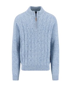 Heren trui met rits blauw