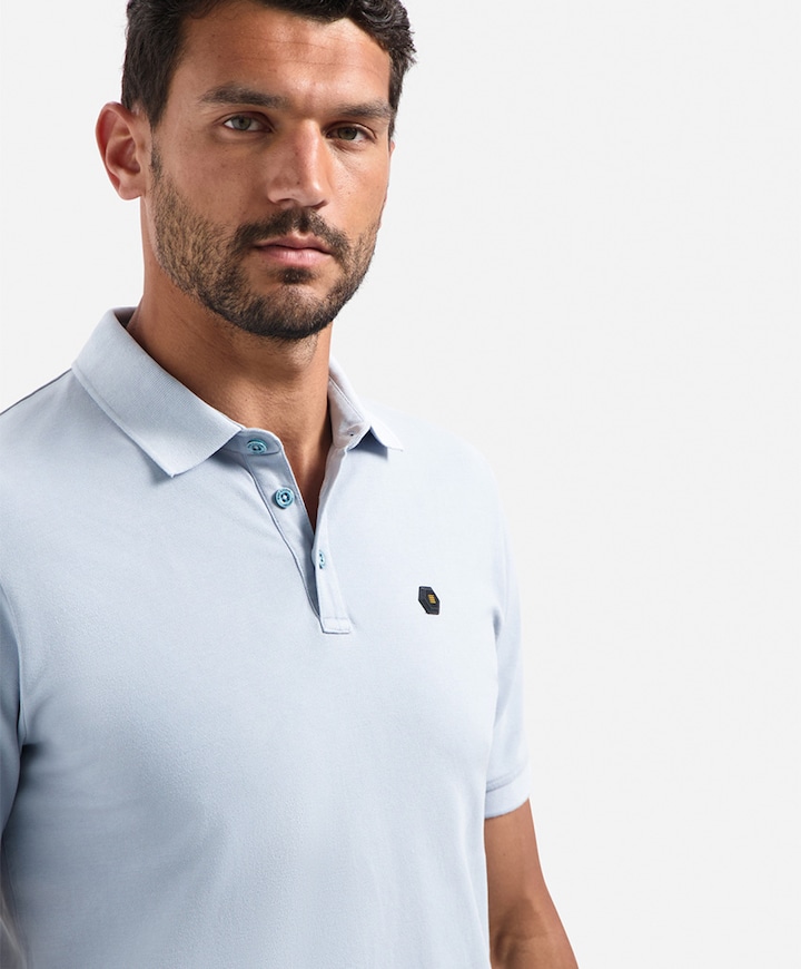 Heren polo blauw