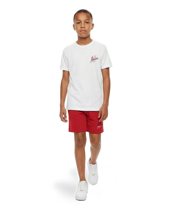 Split jongens korte broek rood