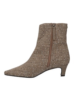 dames enkellaarzen beige