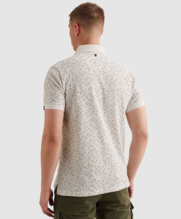 Heren polo ecru