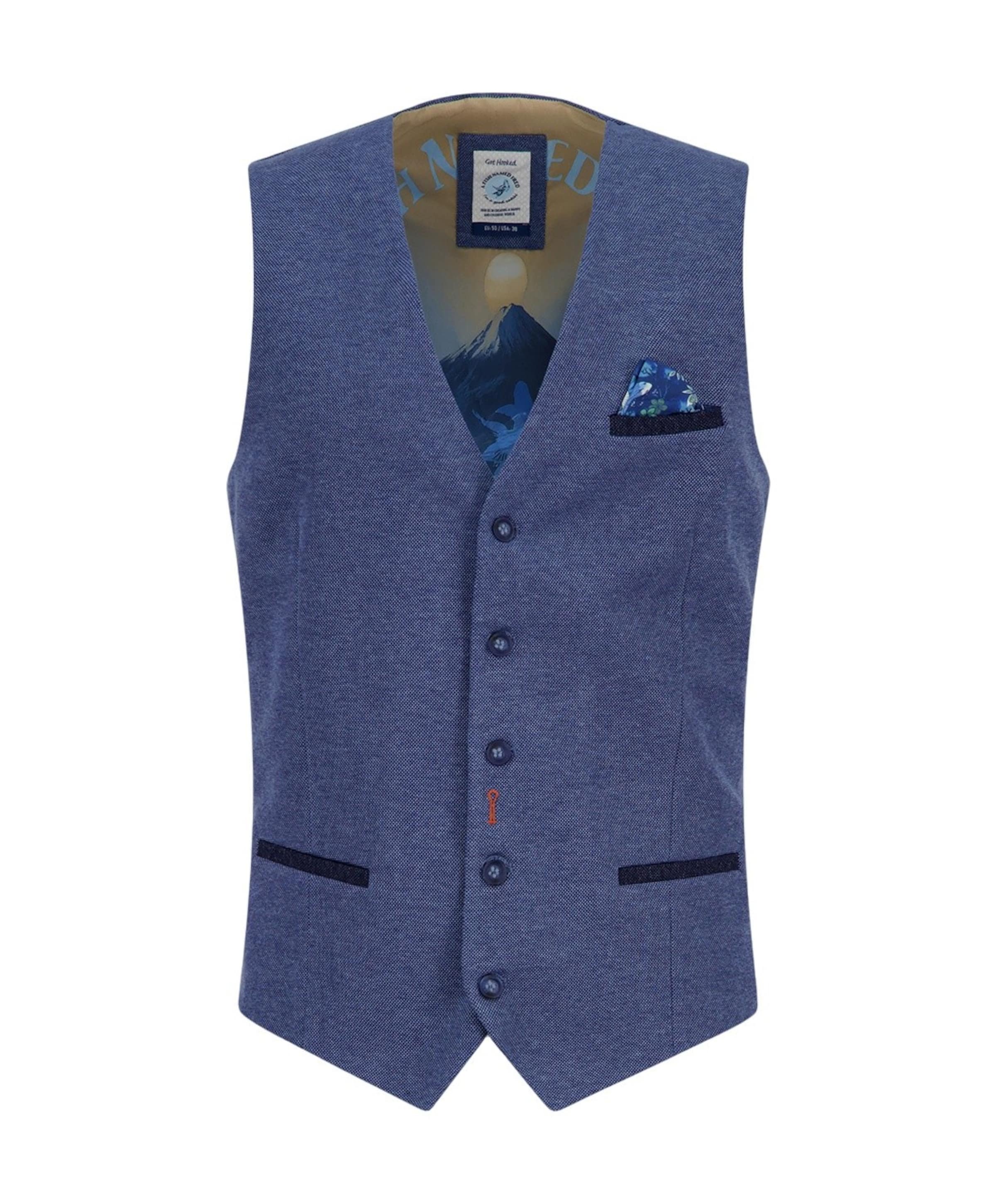Heren gilet blauw