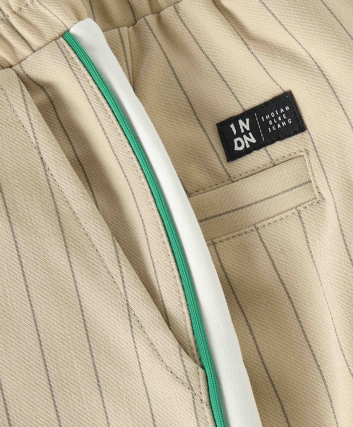 Wide Pinstripe meisjes broek beige