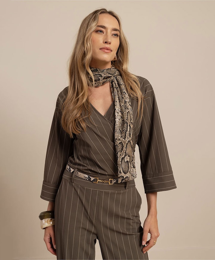 Primrose stripe dames jumpsuit groen