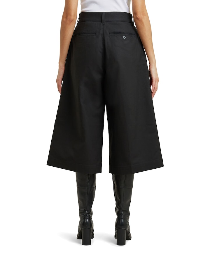 Pleated culotte wmn dames broek zwart