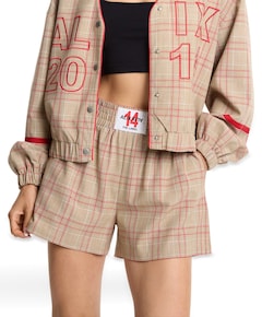 SPORTY CHECK dames korte broek beige