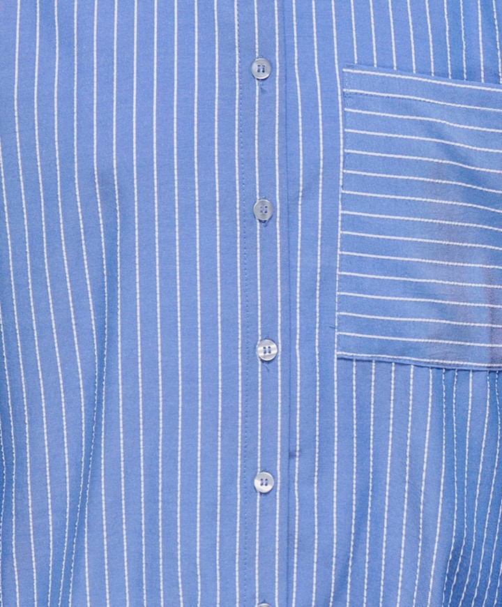 Meisjes blouse lange mouw blauw