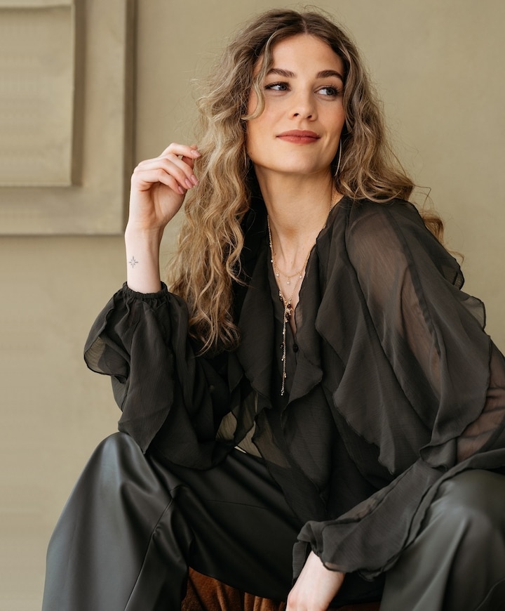 Dames blouse groen