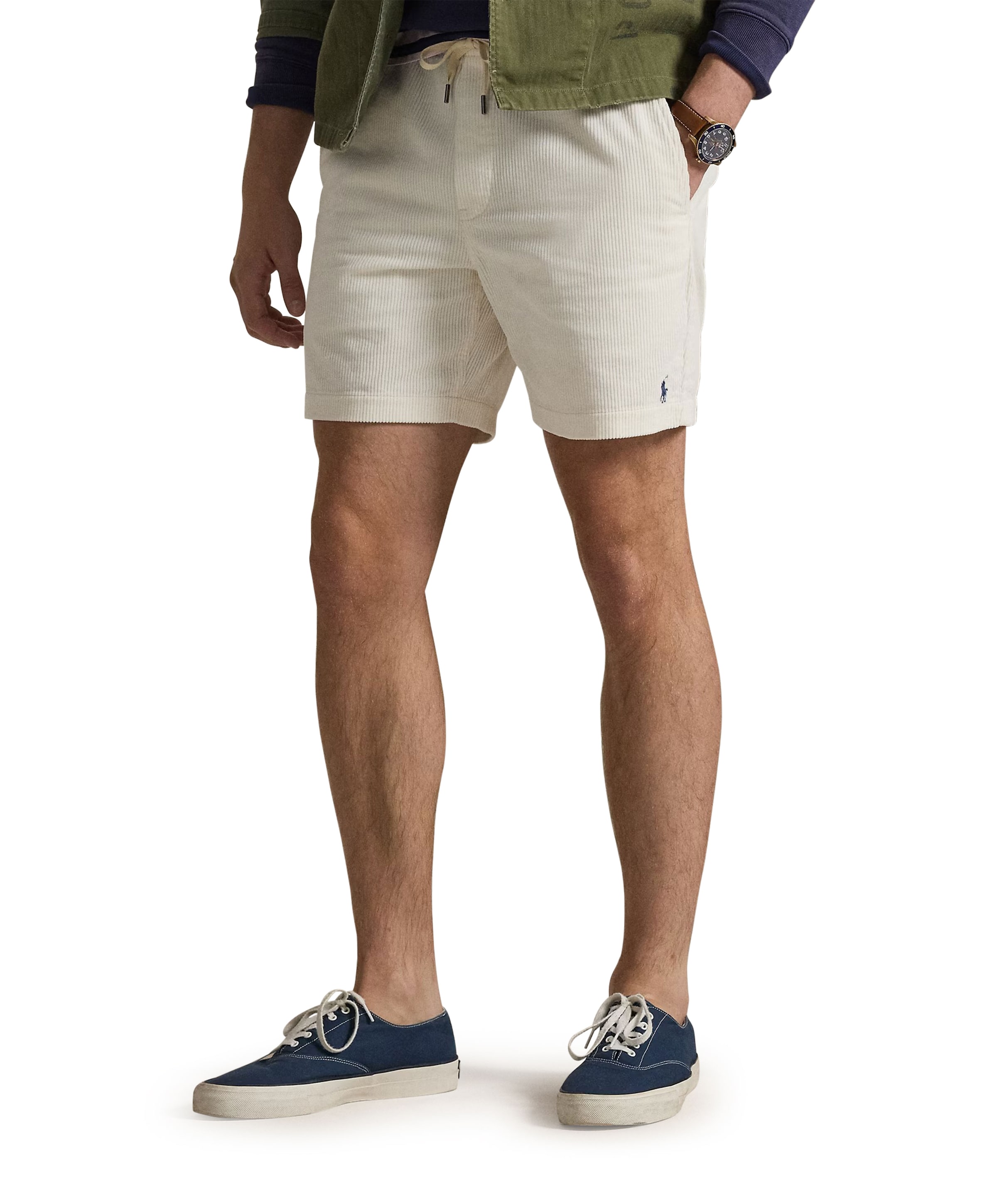 Flat heren korte broek ecru