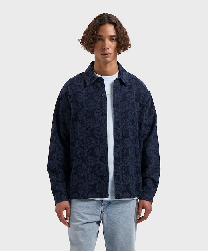 Heren overshirt blauw