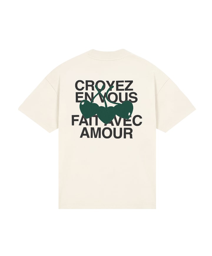 Heren T-shirt ecru