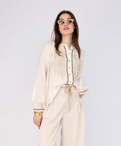Dames blouse beige