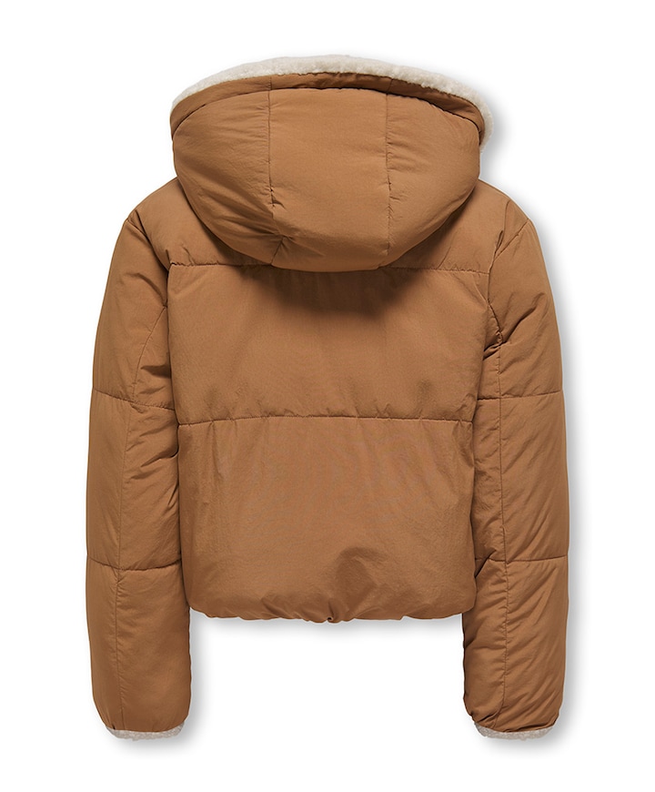 Meisjes omkeerbare jas bruin