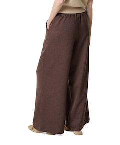 Pantalon wide leg dames broek bruin