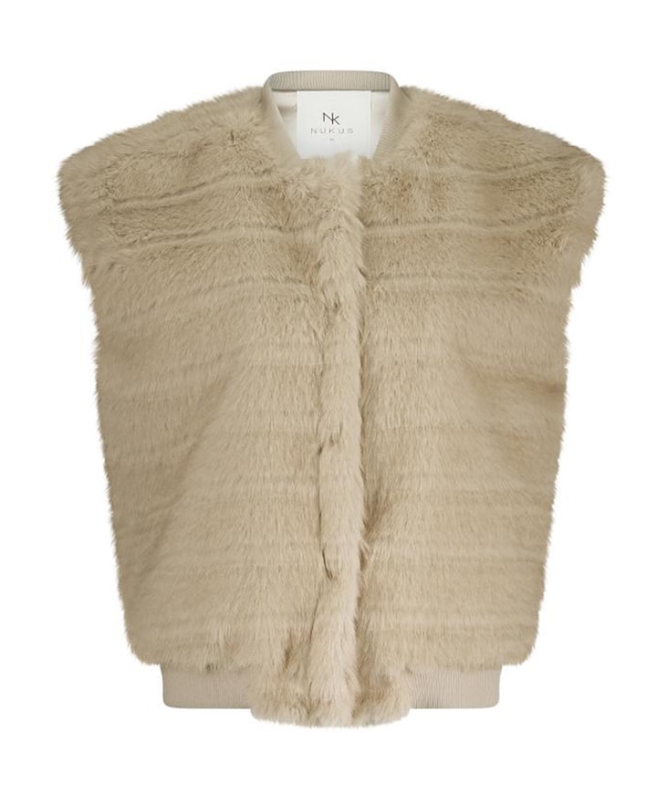 Dames gilet beige