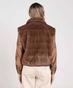 Dames gilet bruin