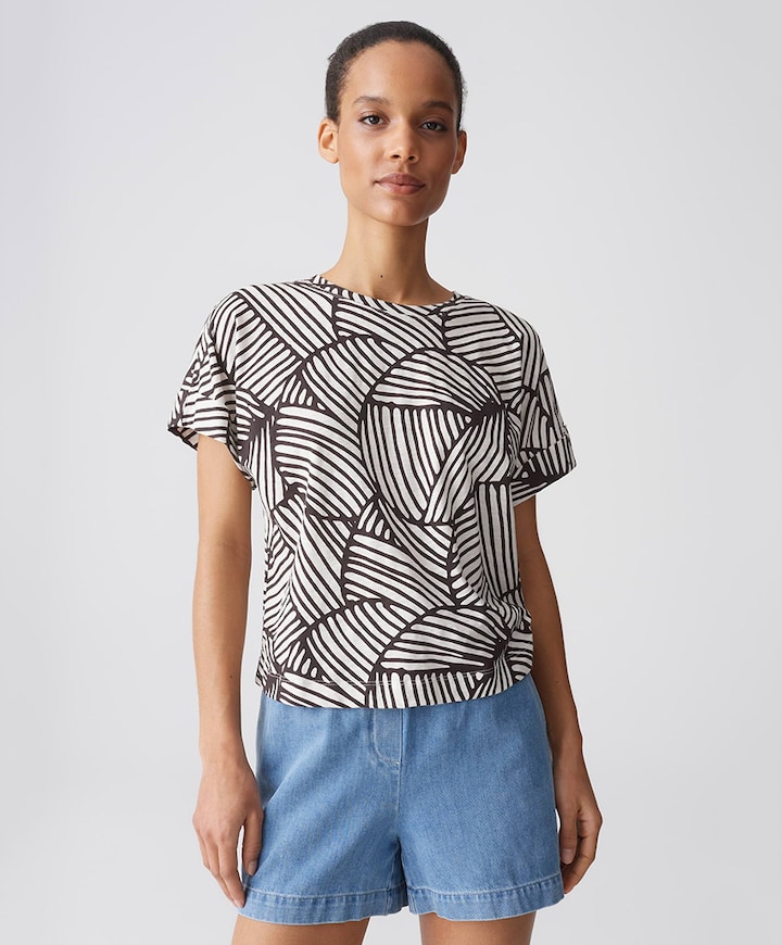 Dames T-shirt bruin