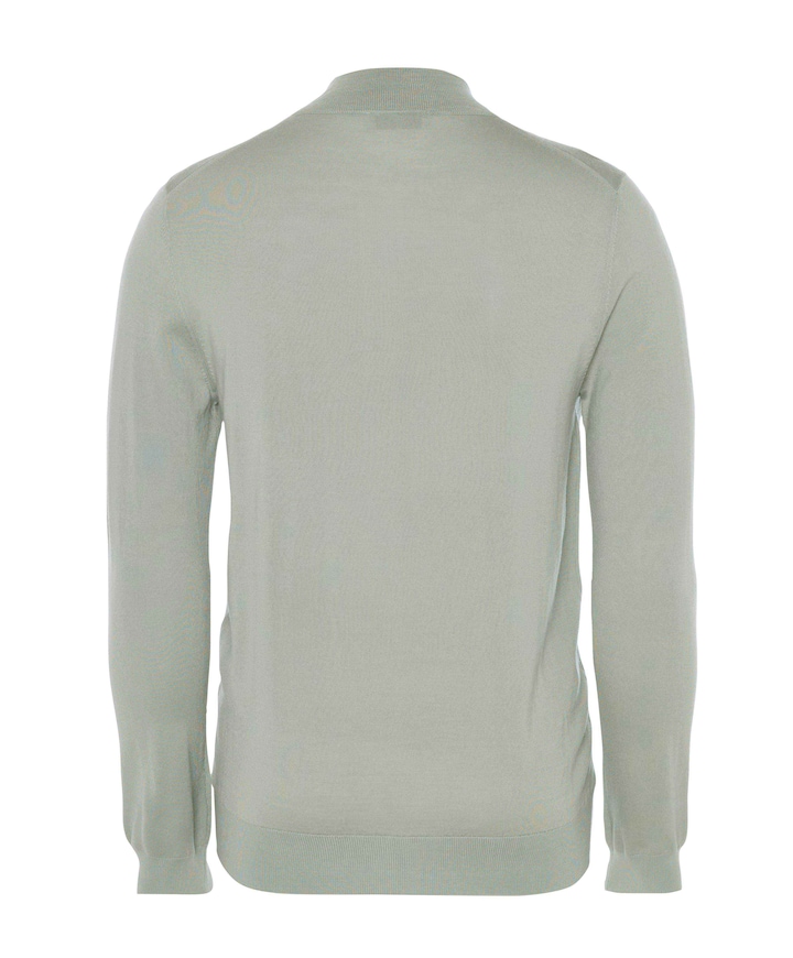 Heren trui met rits groen