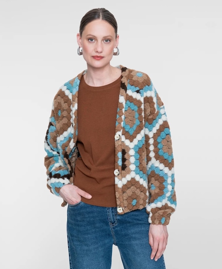 Dames vest multicolor