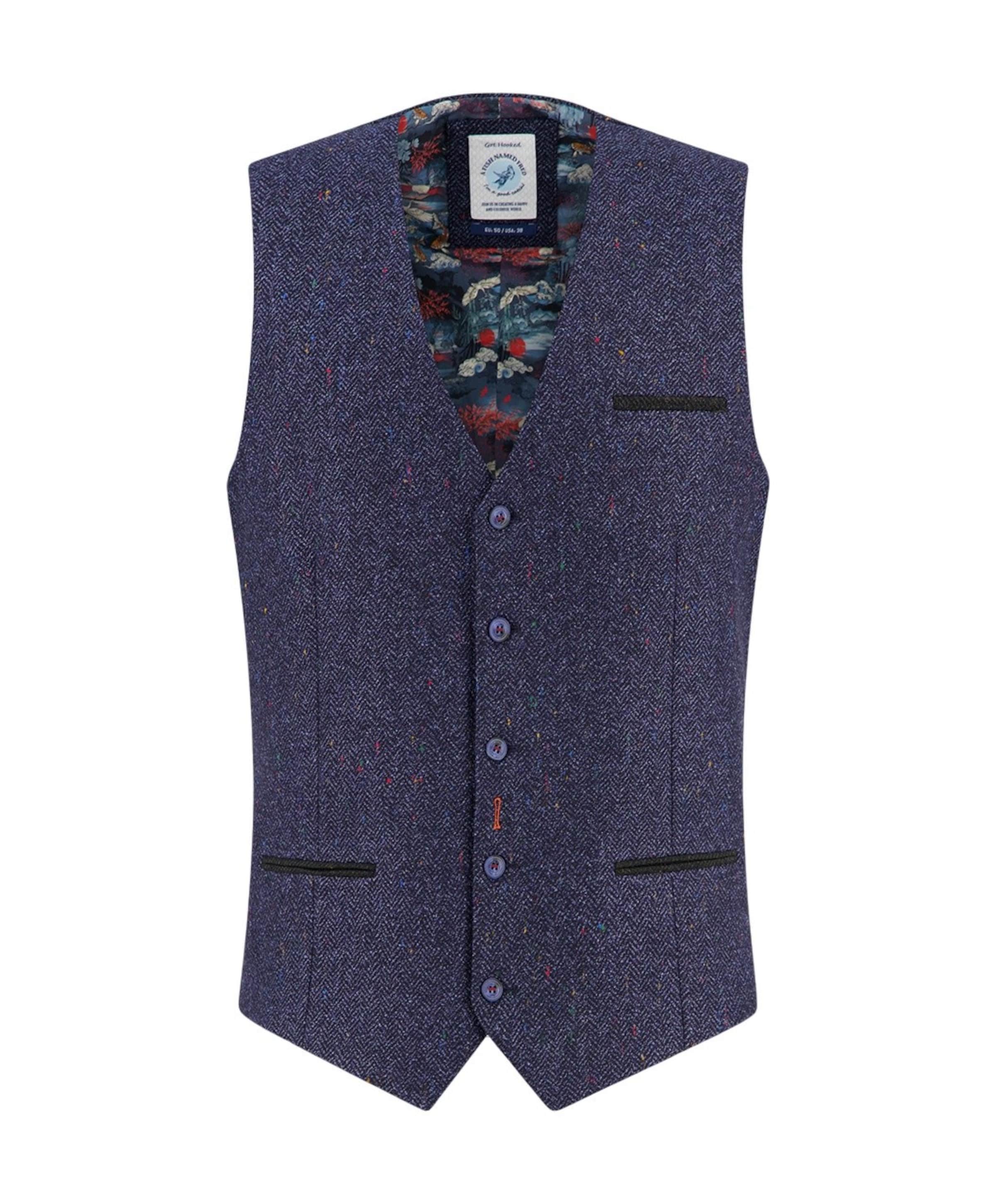 Heren gilet blauw