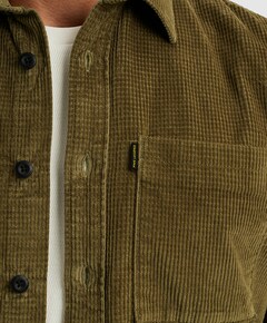 Heren overhemd lange mouw groen