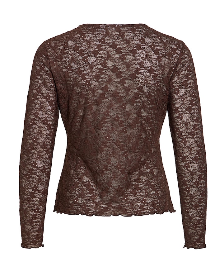 Dames longsleeve bruin