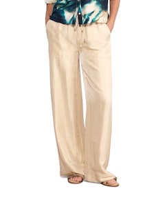 Shimmer Wide-Leg dames broek beige