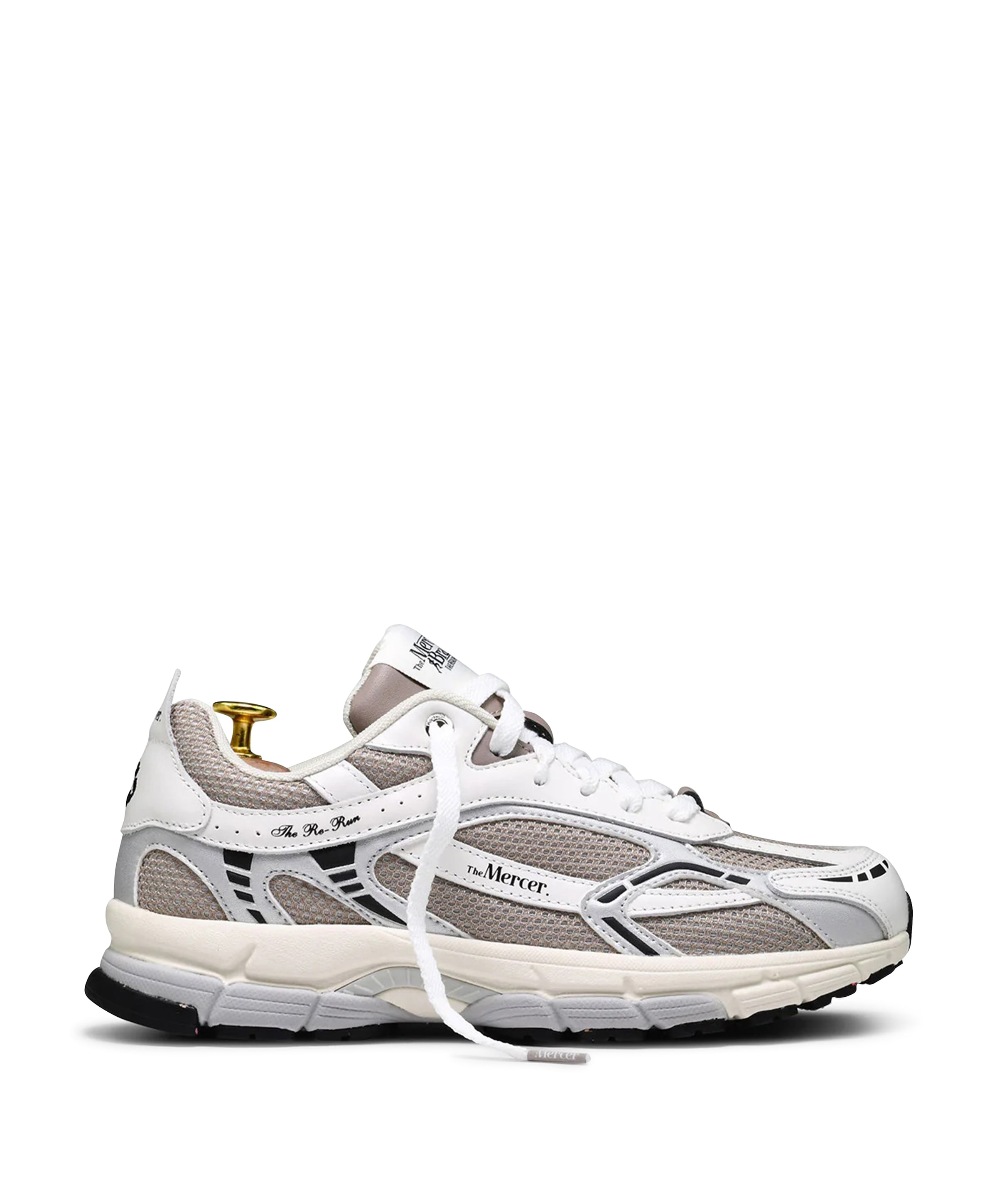 The Re-Run White Silver dames sneakers beige