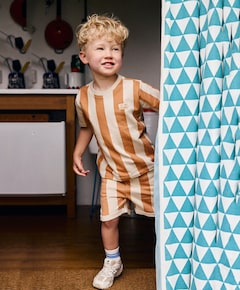 Big Stripe jongens korte broek oranje