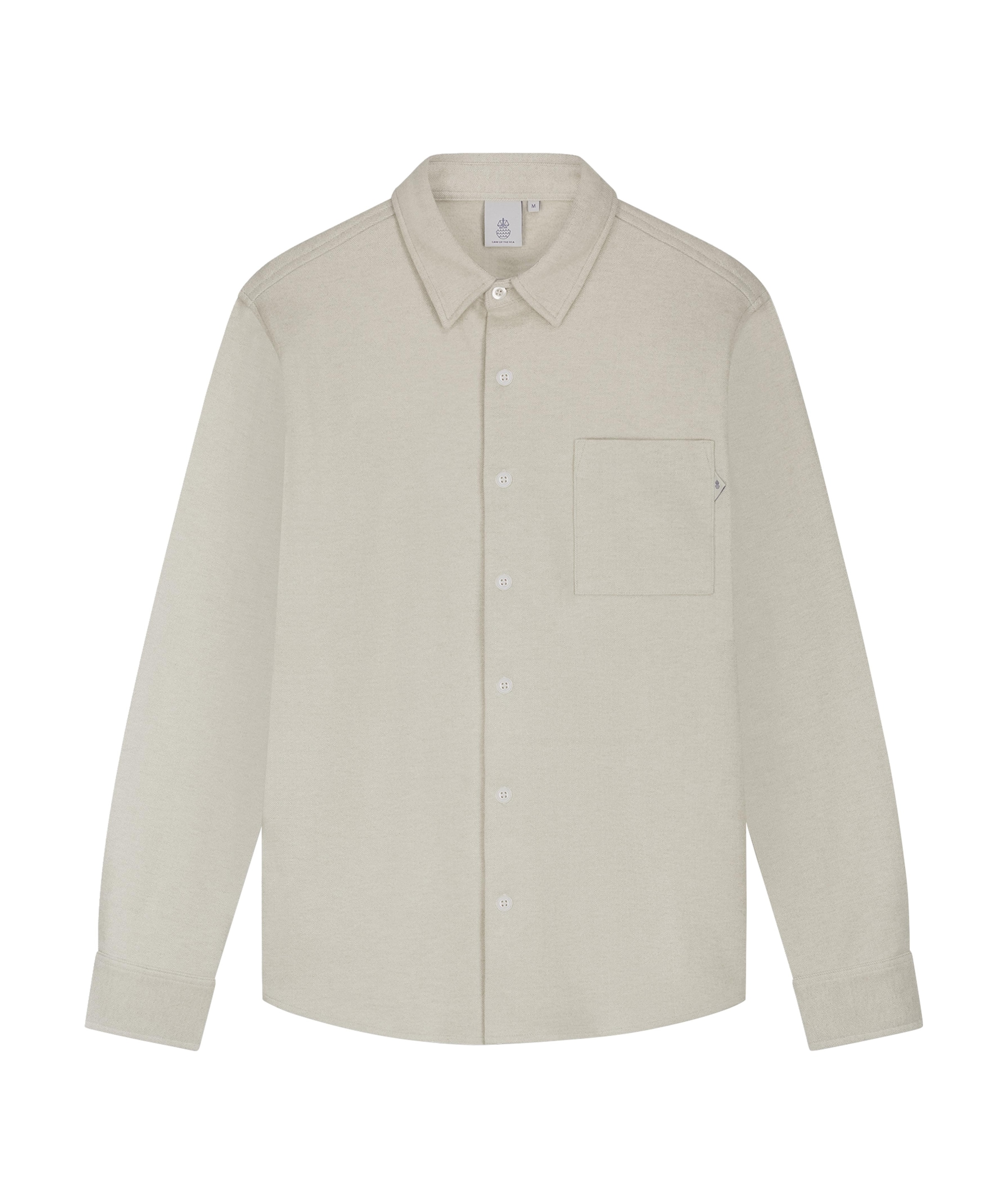 Overshirt lange mouw beige