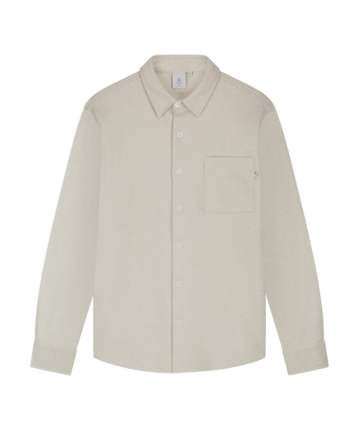 Overshirt lange mouw beige