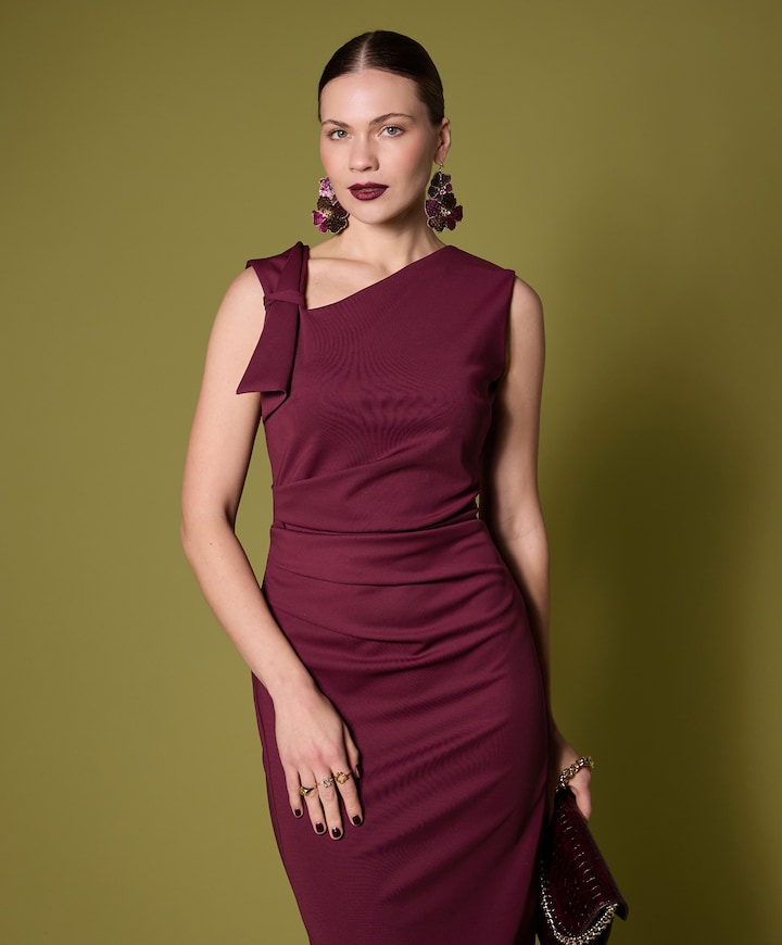 Dames jurk bordeaux
