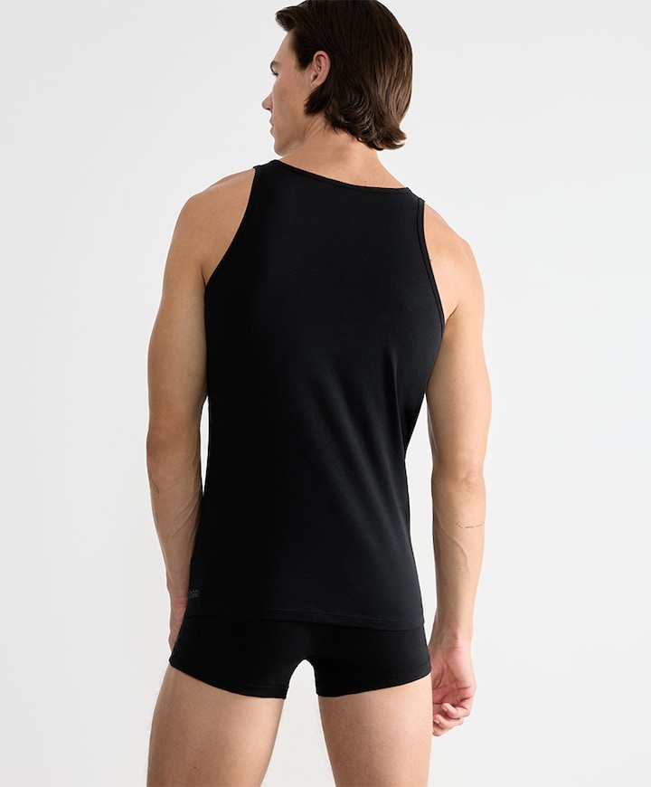 Heren singlet zwart