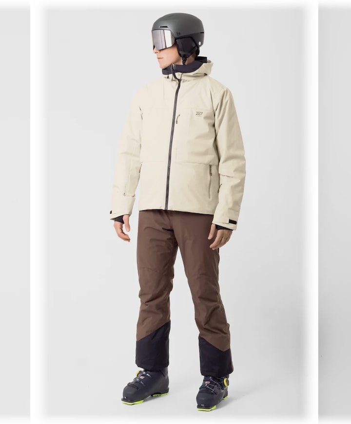 Heren ski-jas beige