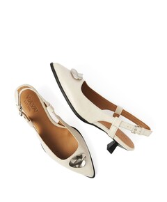 Lea Imani dames slingbacks ecru