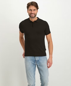 Heren polo zwart