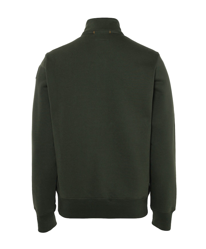 Heren trui met rits groen